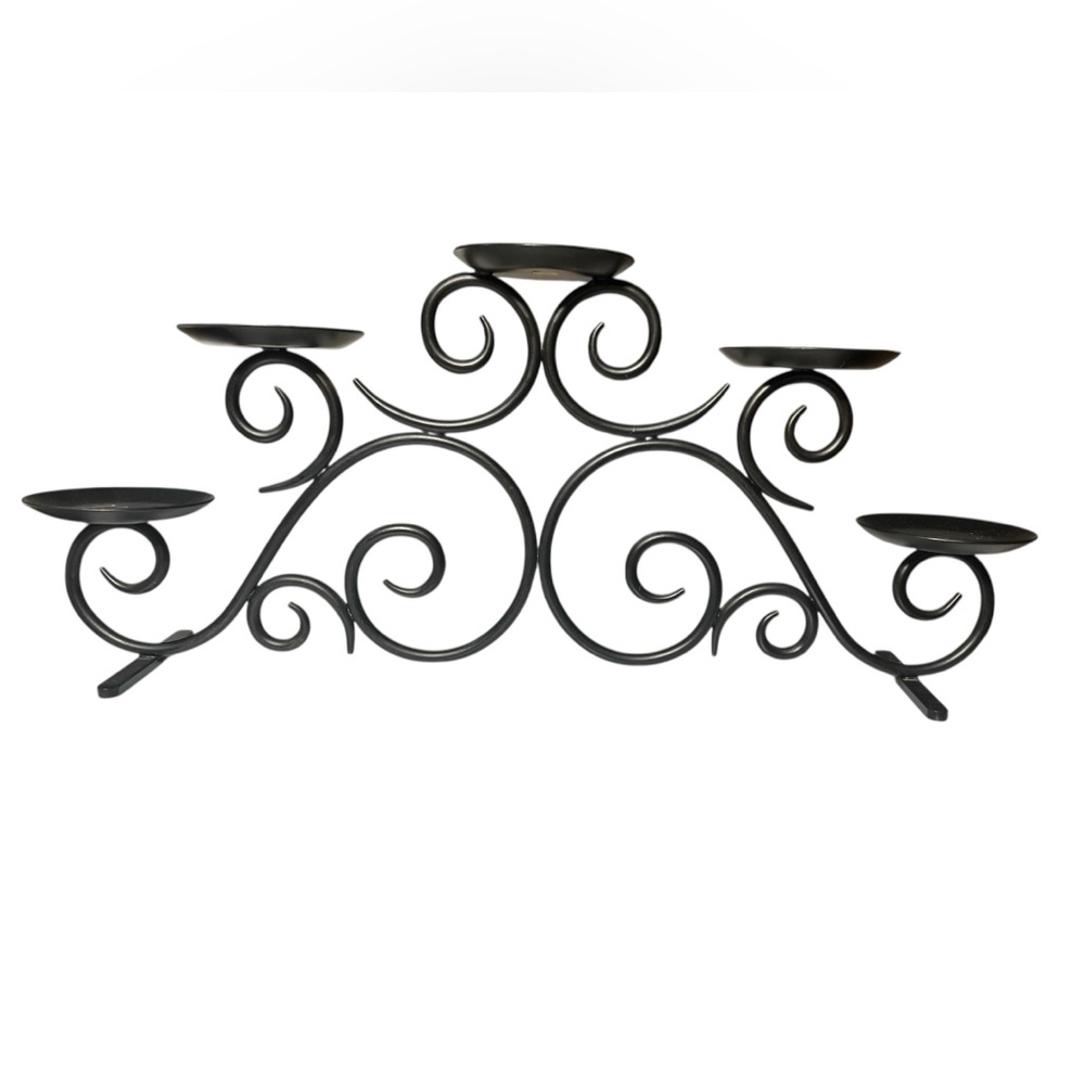 PartLite Black Wrought Iron Candle Holder for pillars or more!